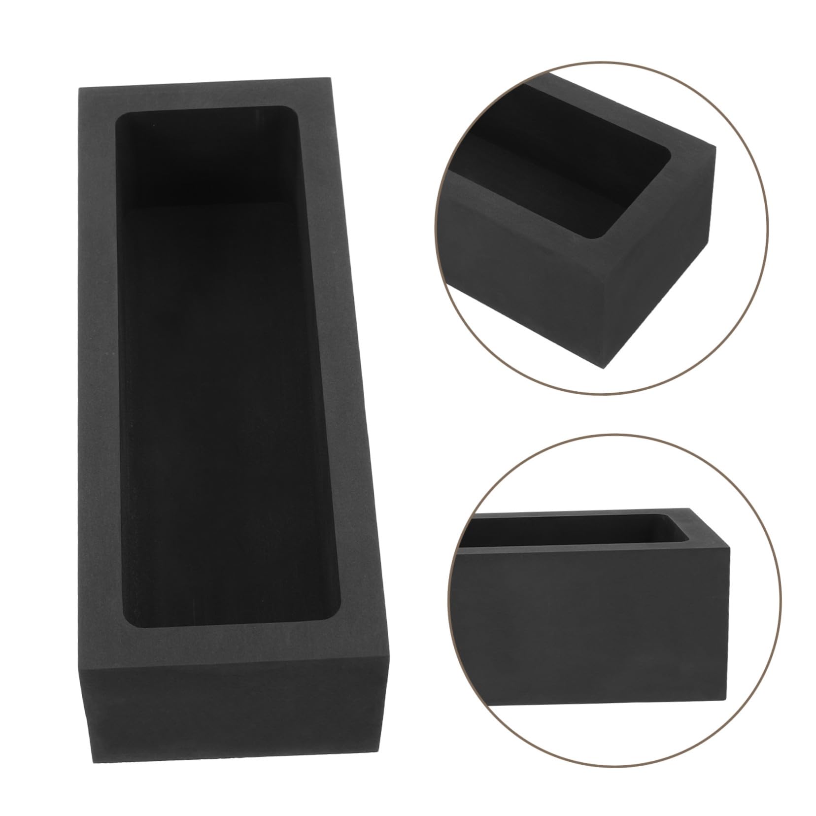 Angoily Creuset et Précision D'ingénierie 5kg en Graphite Noir Performance Antiadhésive pour Fonderie de Bijoux en Métaux Précieux Adaptée la Coulée en Atelier