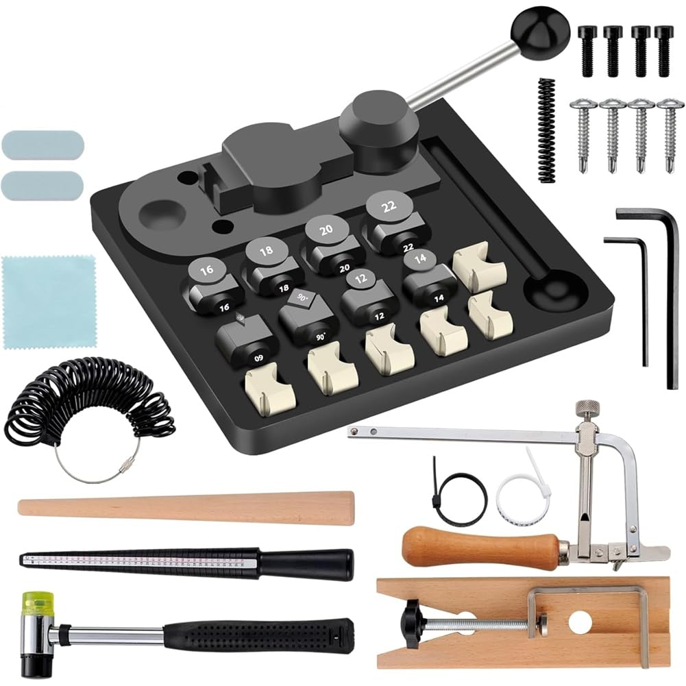Udsknv[Ksl As Shown Multi-Size Ring Making Kit For Jewelry& Spoon Rings- Heavy Duty Ring Bender Tool Accessories In Metal