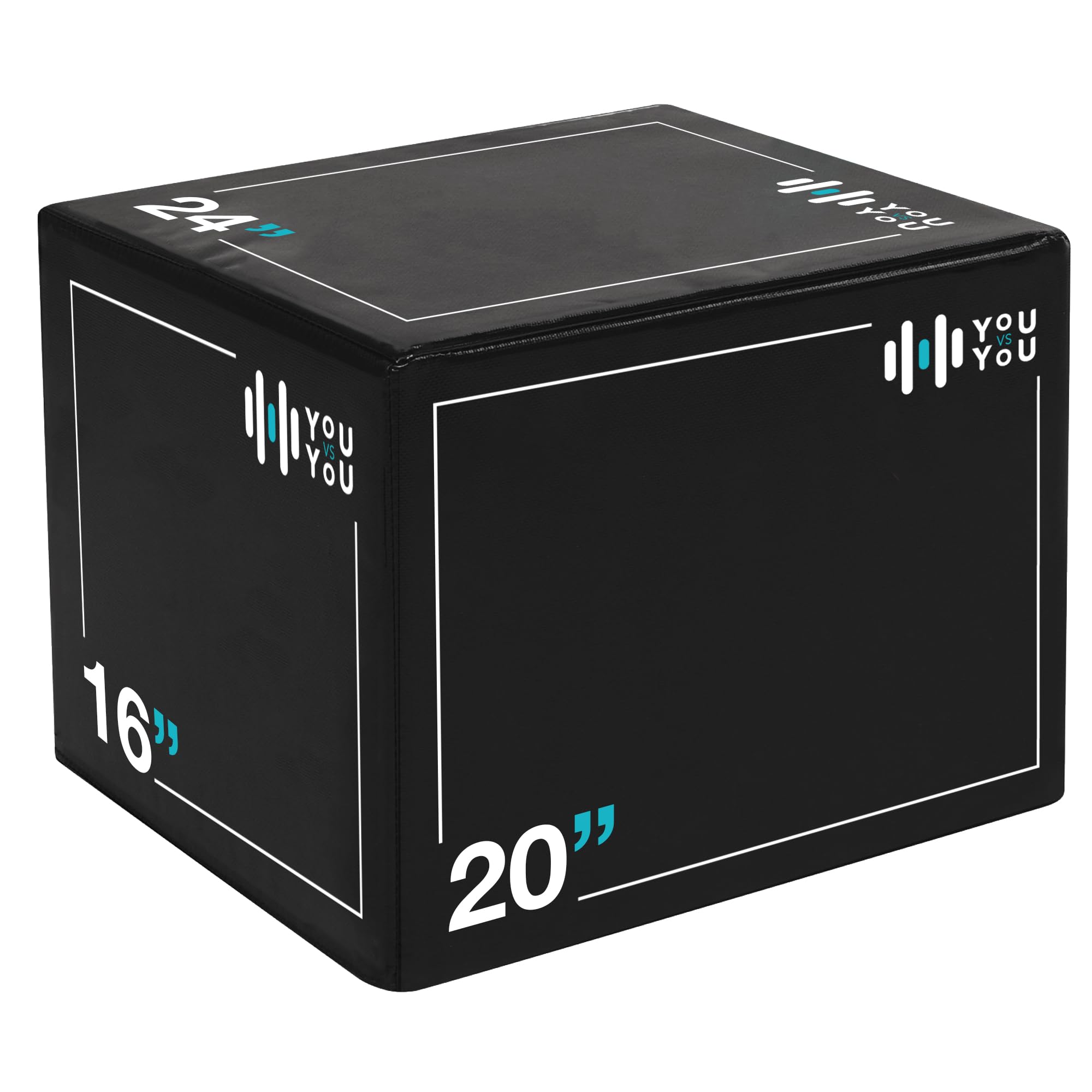 You vs You Plyometric Jump Box, 3 in1 Heavyweight Plyo Box Circuit Gym Training Exercise, Heavy Duty, Pro Quality, Removable Anti-slip Sweatproof Cover, Jump Step Training Equipment