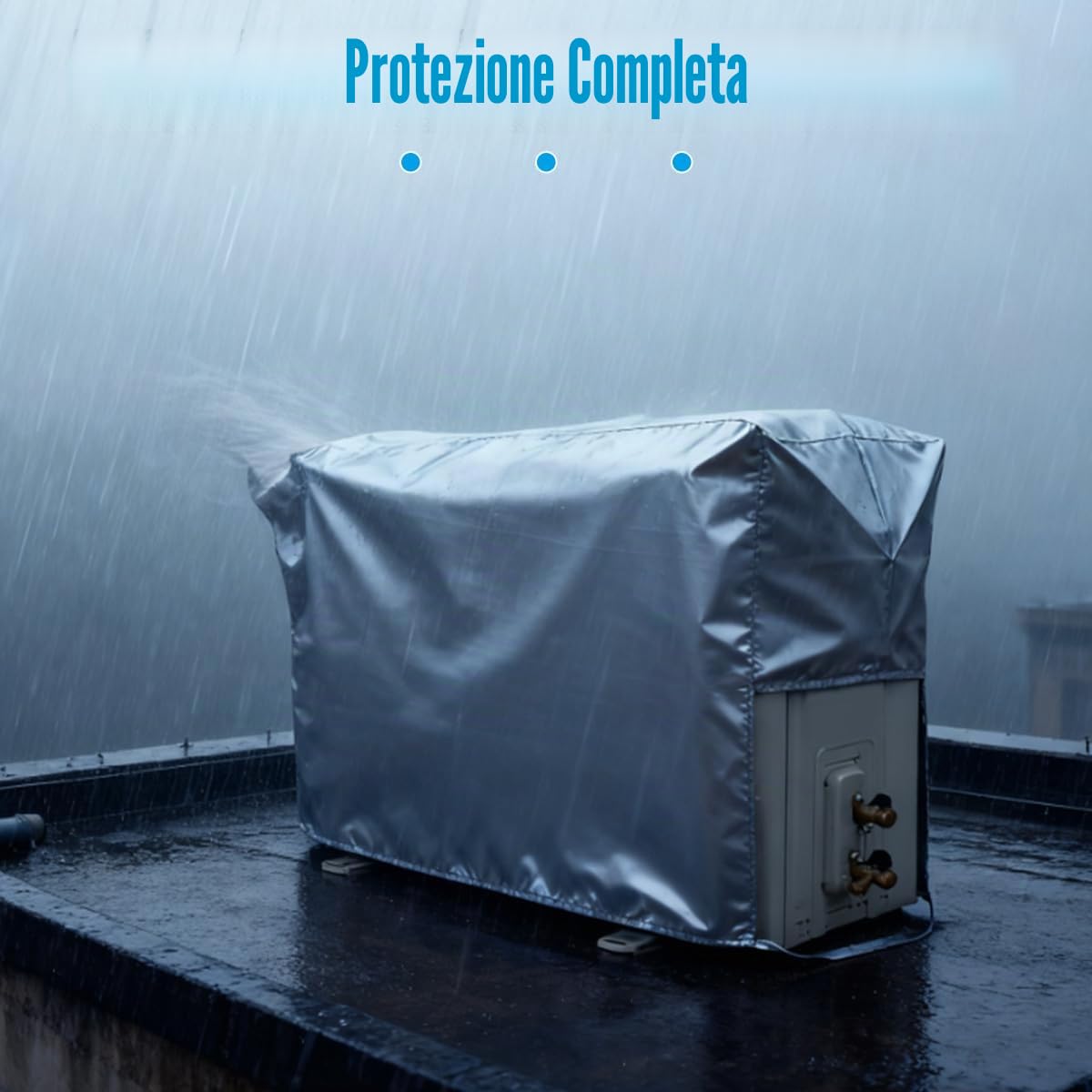 Copri Condizionatore da Esterno Universale Impermeabile 84x57x32cm Anti-Polvere