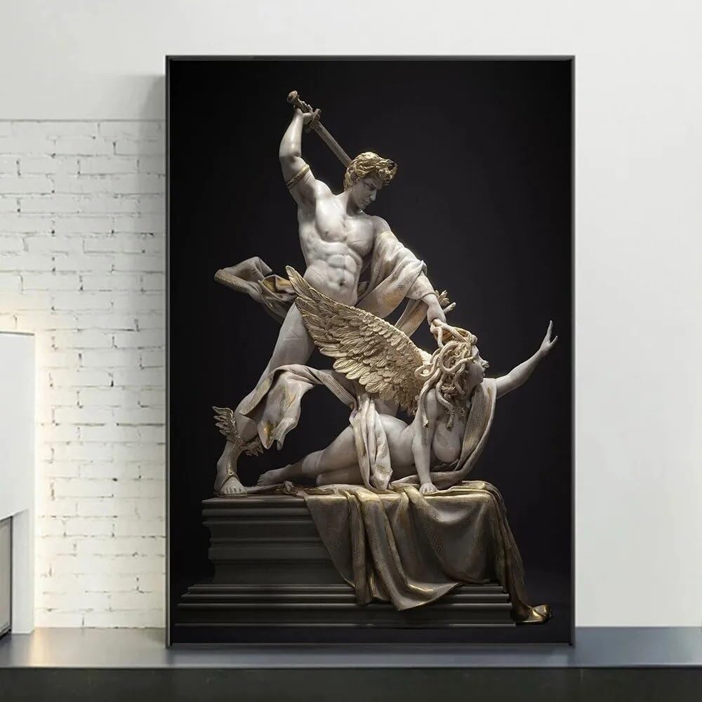 Amazon.co.jp: アートポスター画像メデューサの頭を持つペルセウス彫刻