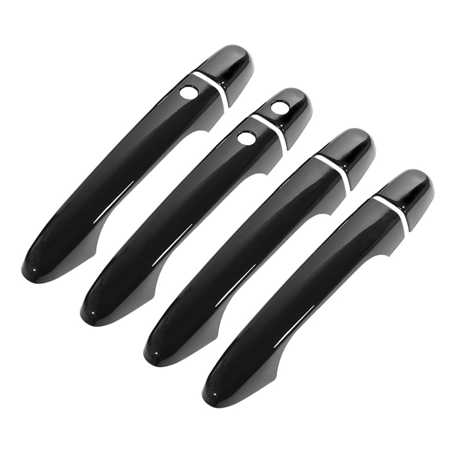 Kedfbts One Color Handle Trim Shell Compatible With Civic For 9Th For Gen 2012 2013 2014 2015 Car Exterior Door Handle Moulding Cover Trim With/Keyless Entry Decor Handle Cover(Gloss Black Smarts)