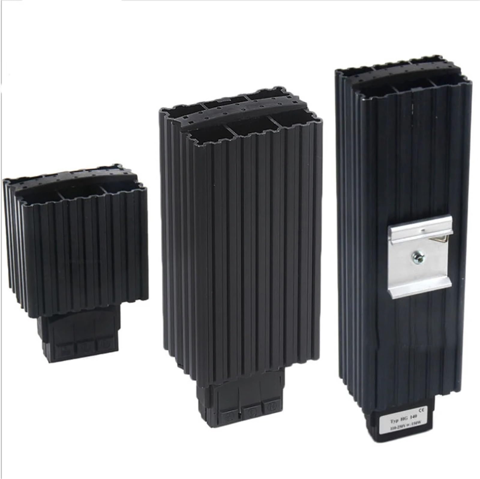 HG140 15 W, 30 W, 45 W, 100 W, ogrzewanie do szafy przemysłowej 35 mm, termowentylator szynowy DIN, ogrzewanie z termostatem (HG140 60 W), 1 sztuka