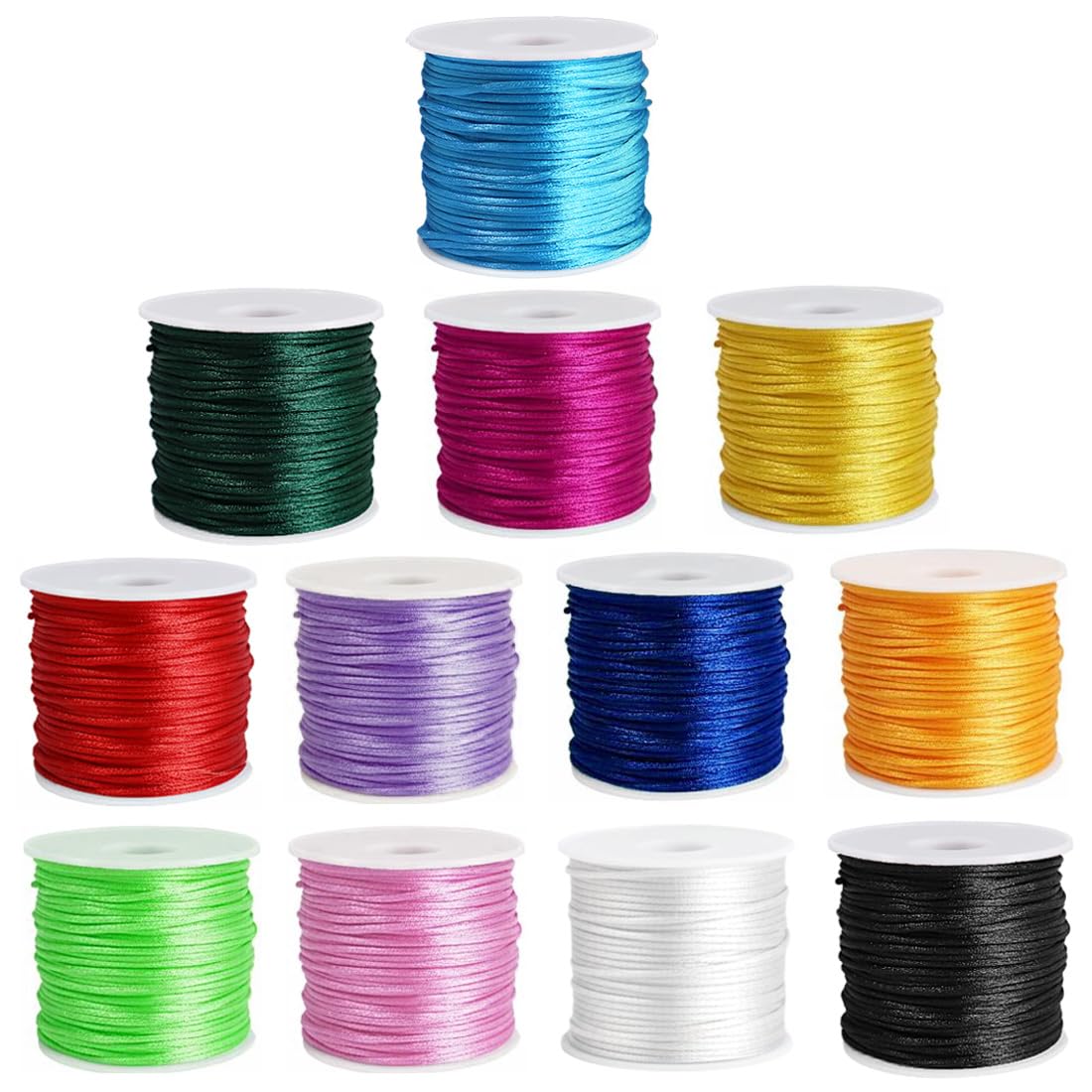Ewparts Nylon String for Bracelets 1.5mm 12 Rolls