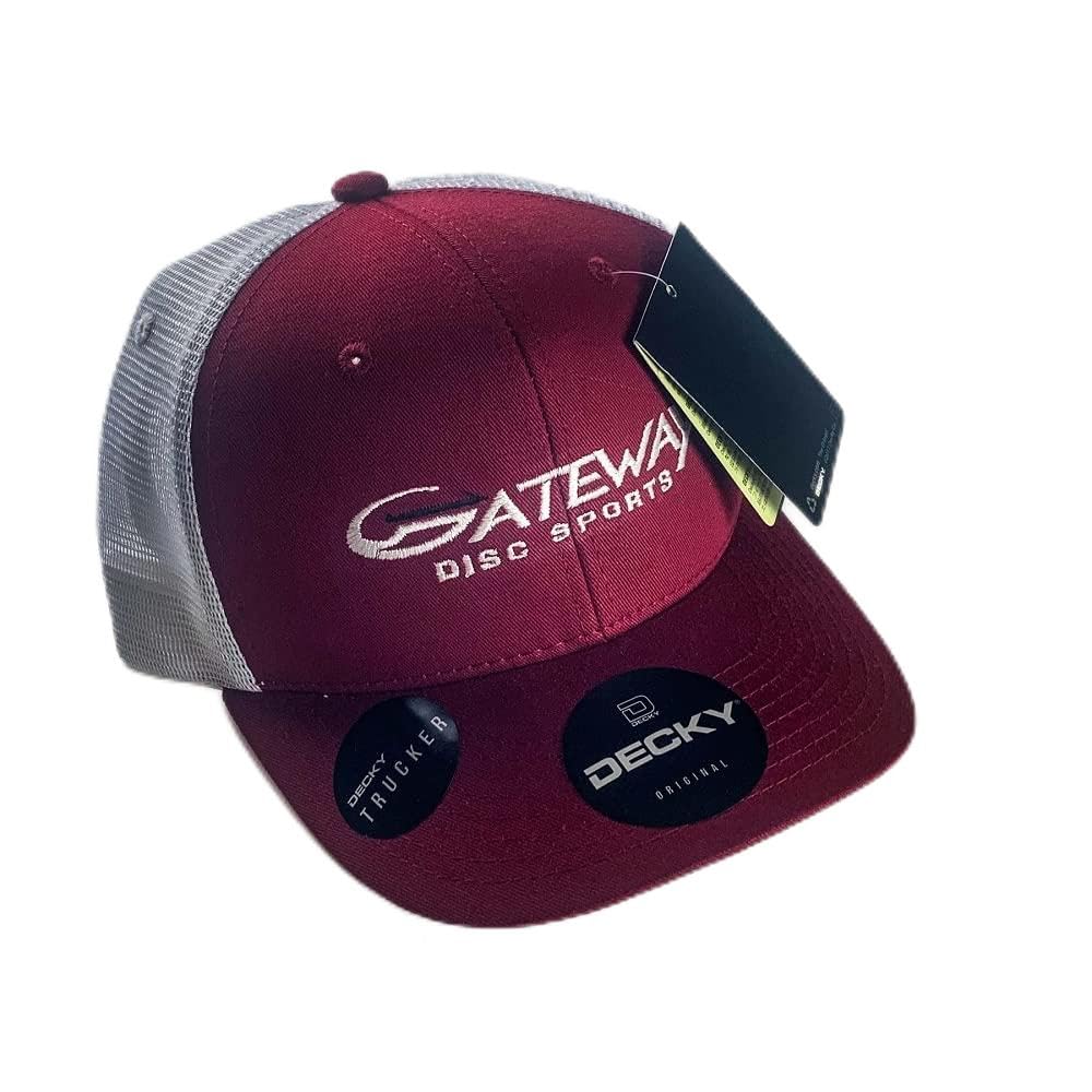 Gateway Disc Sports GDS Logo Snapback Mesh Disc Golf Hat - Burgundy/White