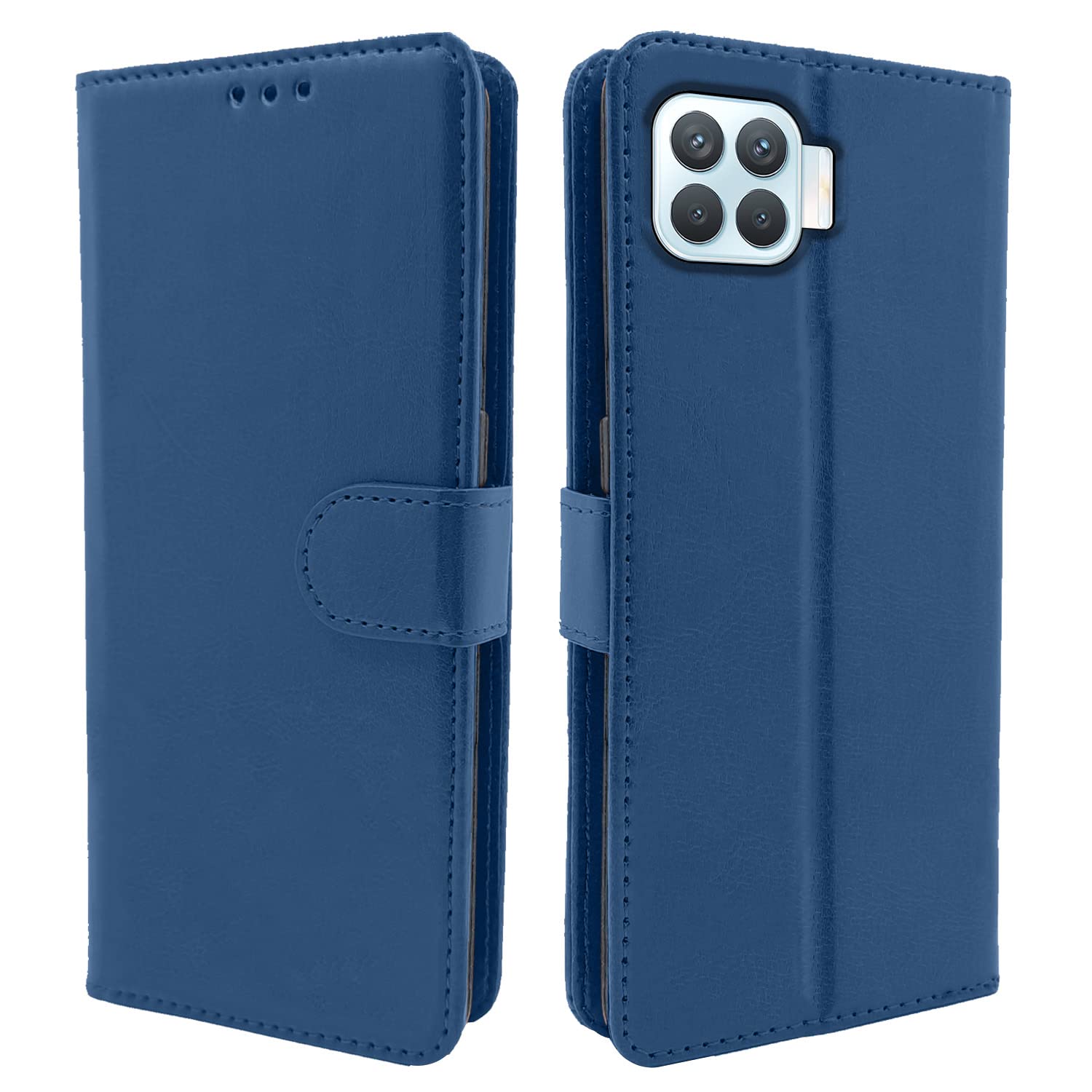 Pikkme Oppo F17 Pro Flip Case Leather Finish | Inside TPU with Card Pockets | Wallet Stand and Shock Proof | Magnetic Closing | Complete Protection Flip Cover for Oppo F17 Pro (Blue) (B08J7RFRM3) Amazon Price History, Amazon Price Tracker