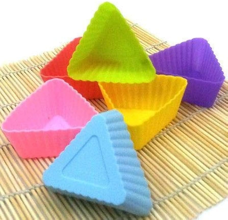 Royals Silicone Muffin, Cupcake, Cake, Jelly, Kulfi, Candle Moulds, Multicolour, 6pc Set (Triangular) | Silicone Mould Bakeware | (B0CVTTWQNR) Amazon Price History, Amazon Price Tracker