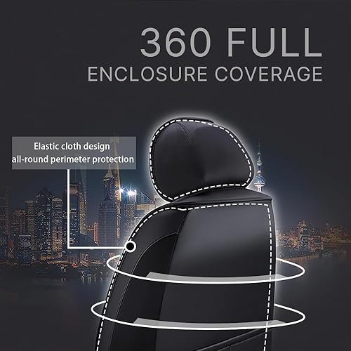 Miniatura 4 de POOUOO Funda de asiento de automóvil para Audi Q8 2000-2023, funda de asiento deportivo impermeable y resistente al desgaste, protector de asiento