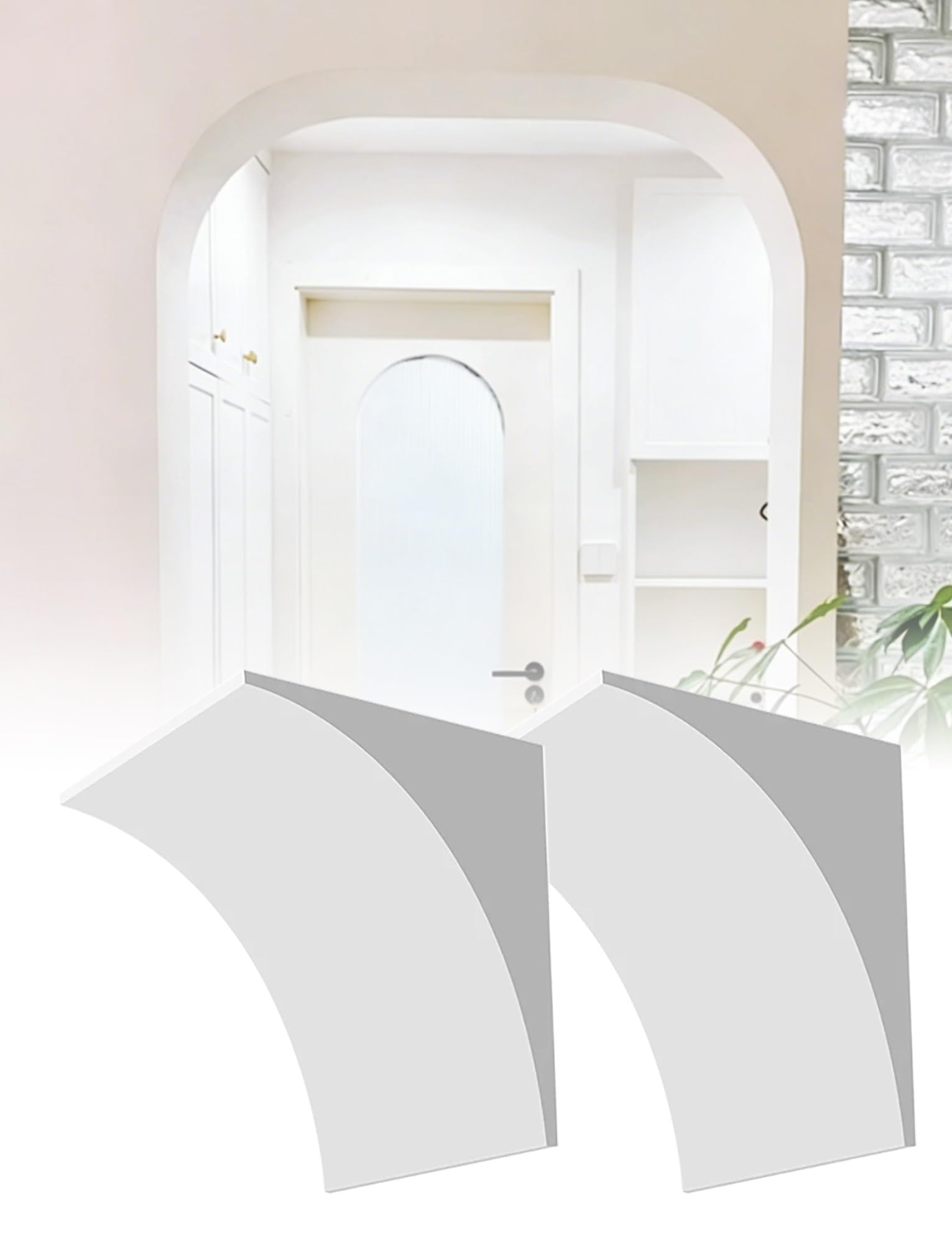 DIY Arch Doorway Kit,2 Pcs Arch Corner Kit,Archs Door Frame Kits,Half Circle Door Archs Kits,for Living Room Interior Decoration(27.5x27.5x27.5cm)