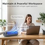 Cooling Ace Portable Air Conditioner, New Cooling Fan with 3 Speeds & LED Touch Screen, Personal Evaporative Air Cooler with USB Rechargeable, for Bedroom Office Home (1PCS Gray)