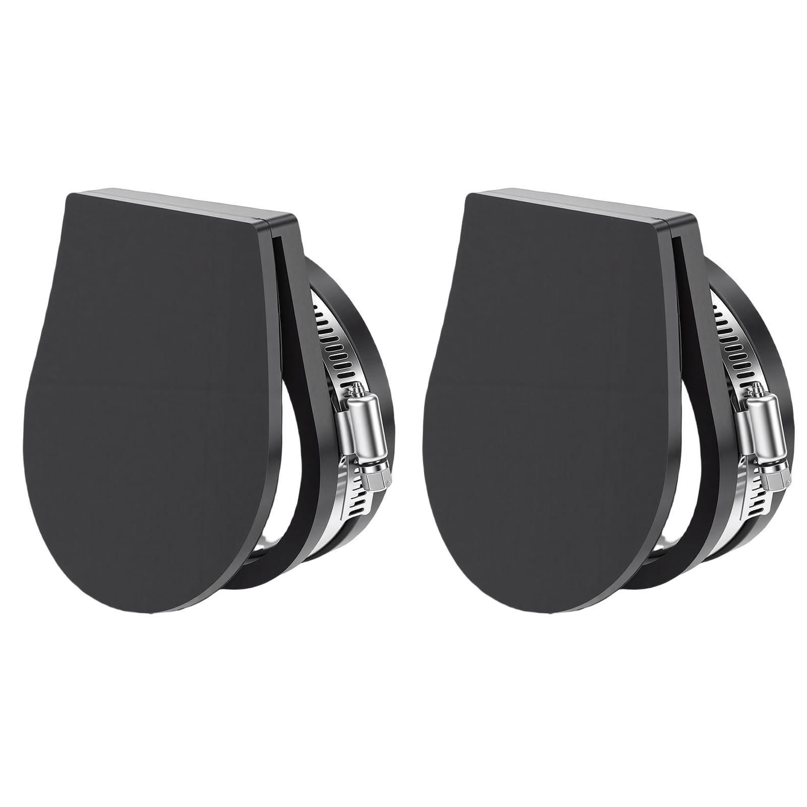 Keenso 3 Inch Marine Exhaust Guard Flapper Cover Automatic Opening Closing One Way Flow Boat Exhaust Protector with 2 Rubber Covers 2 Stainless Steel Clamps for Boats Yachts 3 Inch OD