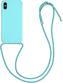 kwmobile Cover a Tracolla Compatibile con Apple iPhone X - Back Case in TPU Cover con Laccio per Il Collo - Custodia con Cordino