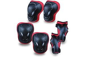 GEQID Spiderman Knee Pads for Kids, Safety Knee Elbow Pads and Wrist...