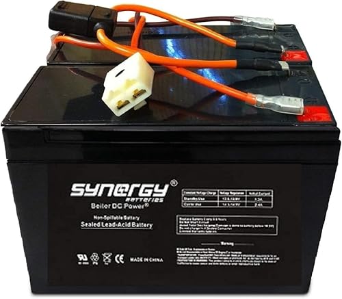 Beiter DC Power Compatible con la marca Razor, juego de 2 incluye un nuevo arnés de cableado (por favor, comprueba y asegúrate de que el conector