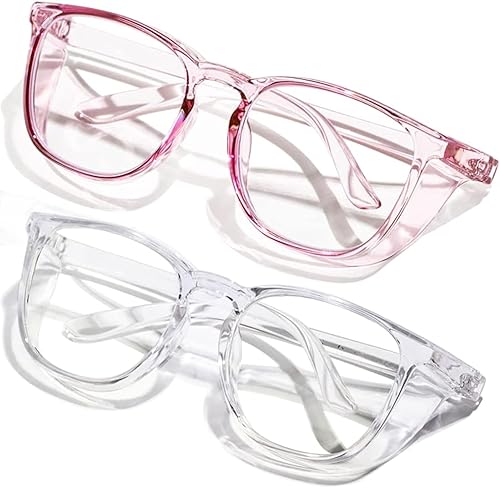 Miniatura 8 de BOBLUEON Gafas de seguridad antivaho, transparente, bloqueo de luz azul, protección de los ojos, gafas de enfermería para mujeres y hombres