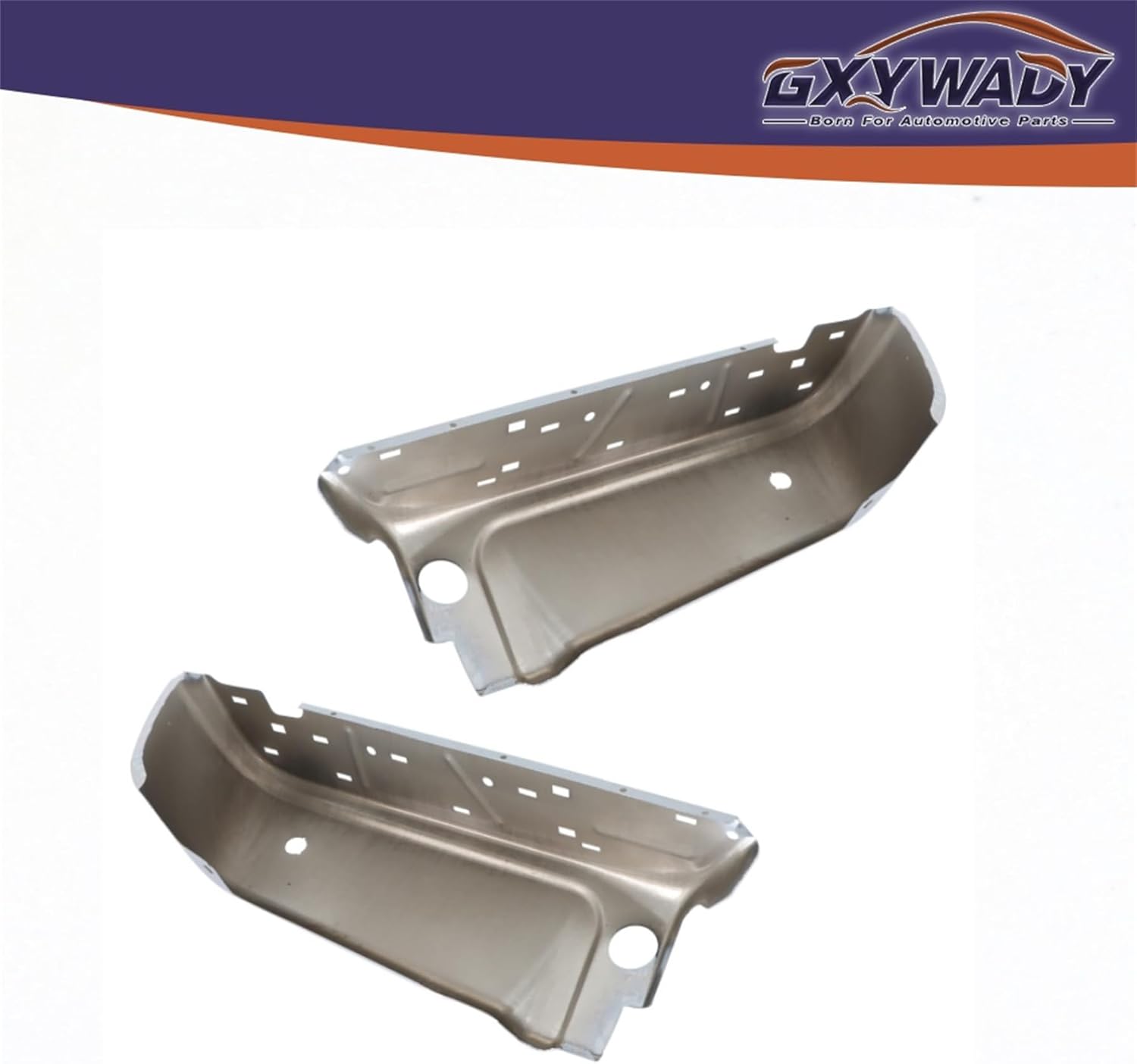 GXYWADY Chrome Rear Bumper End Left Right Side Bumper Face Bar Replacement for F250 F350 2008 2009 2010 2011 2012 2013 2014 2015 2016 with Park Assist Sensors Hole Replacement for FO1104121 FO1105121