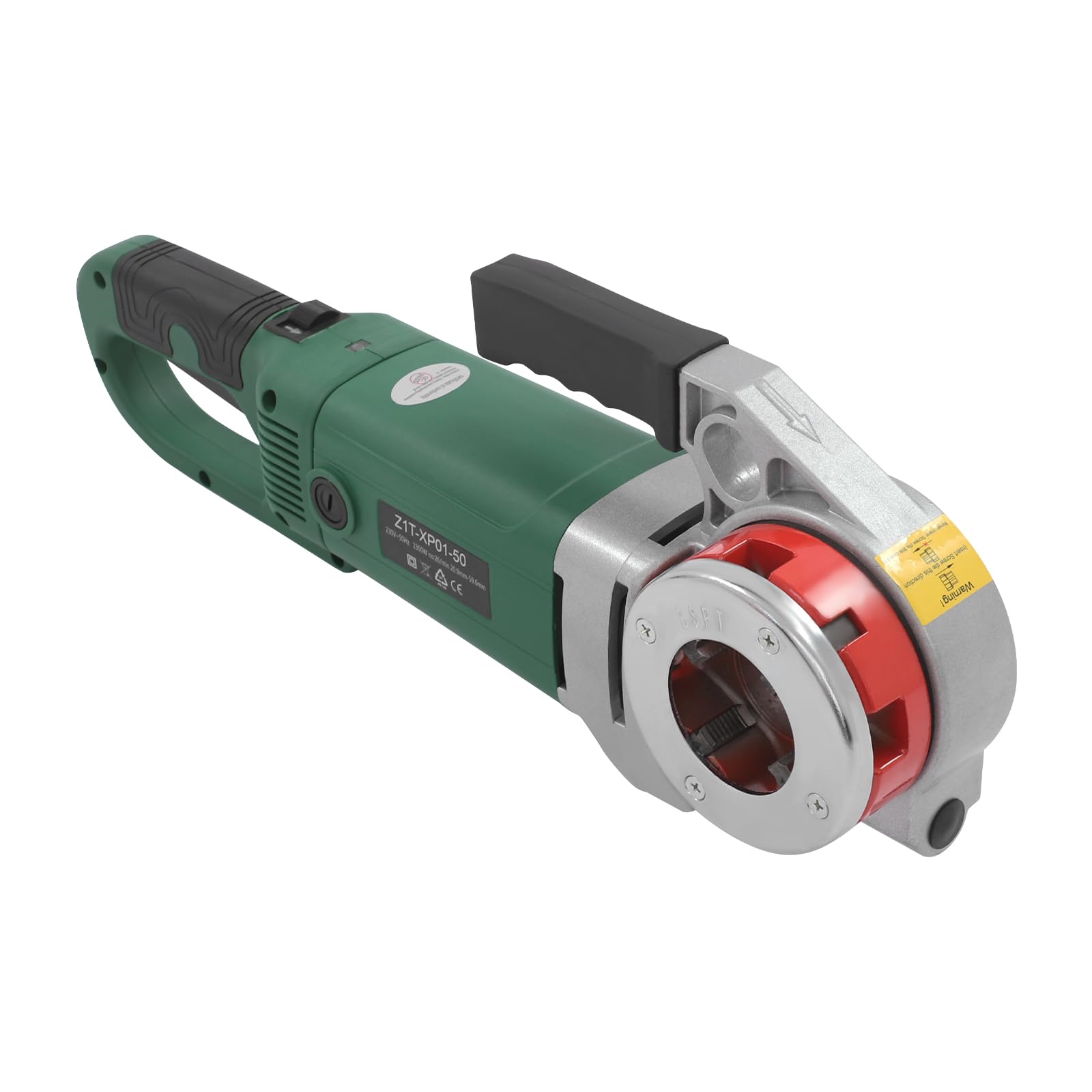 Macchina filettatrice, 230 V, 2300 W, infila tubi elettrico, set di gruppi di taglio portatile con 6 matrici (2", 1-1/2", 1-1/4", 1", 3/4", 1/2"), per tubi da 0,82-2,35 pollici
