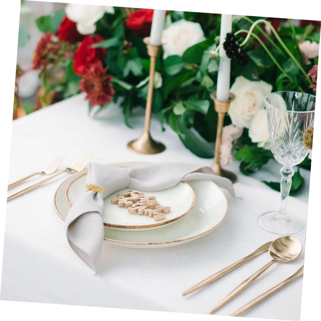 TOPBATHY 2 Set Fibbia Del Tovagliolo Del Fiocco Di Neve Figurina Decorazioni in Oro Titolari Natalizio Natalizie Portatovaglioli Domestici Portatovaglioli Creativi Lega Golden 6 Pezzi * 2