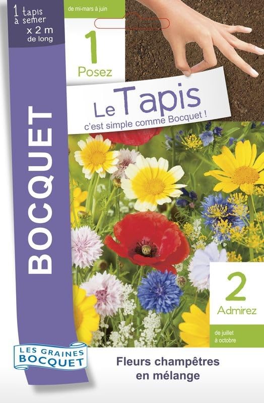 Ruban/Tapis de graines de fleurs champêtres en mélange - 15 g - LES GRAINES BOCQUET