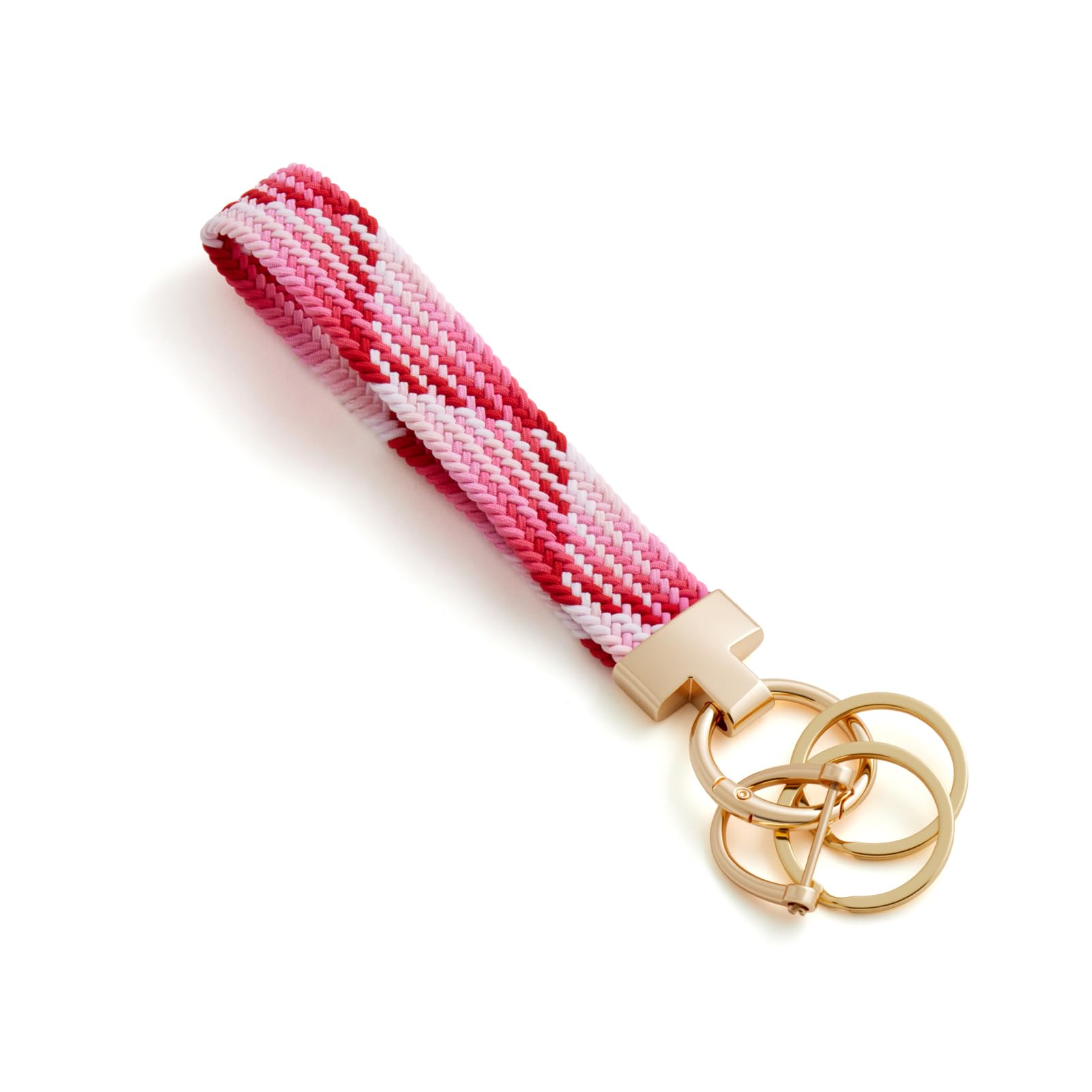 CHUQING Schlüsselanhänger Auto Schlüsselband Kurz Schlüsselbund | Elastisches Polyester Schlüsselarmband für Damen, dehnbar und handfrei.Ideal für Alltag und als Geschenk