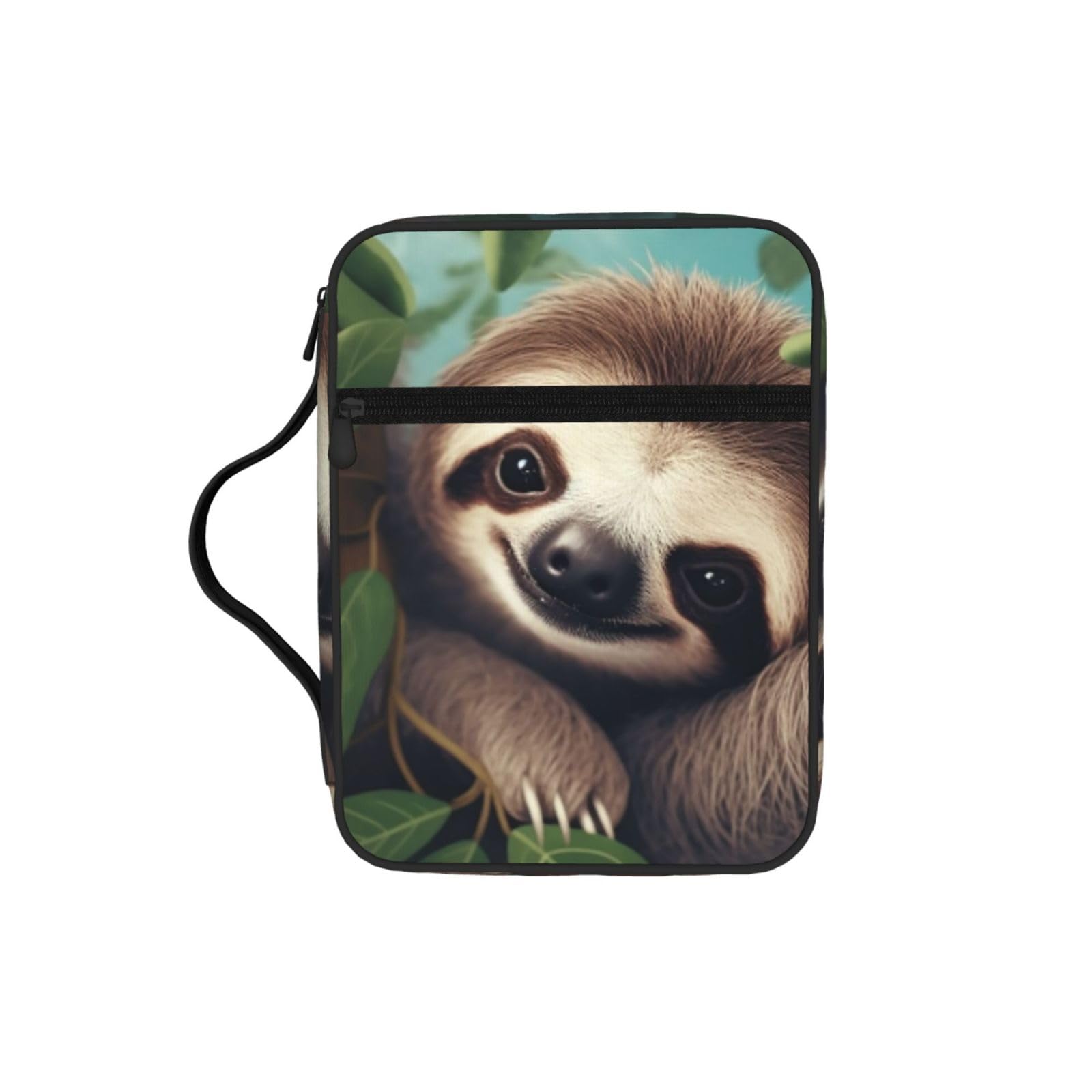 Cute Sloth Bible Cover Case Waterproof Bible Bag With Handle Organizer Storage Book Cover For Bible Study