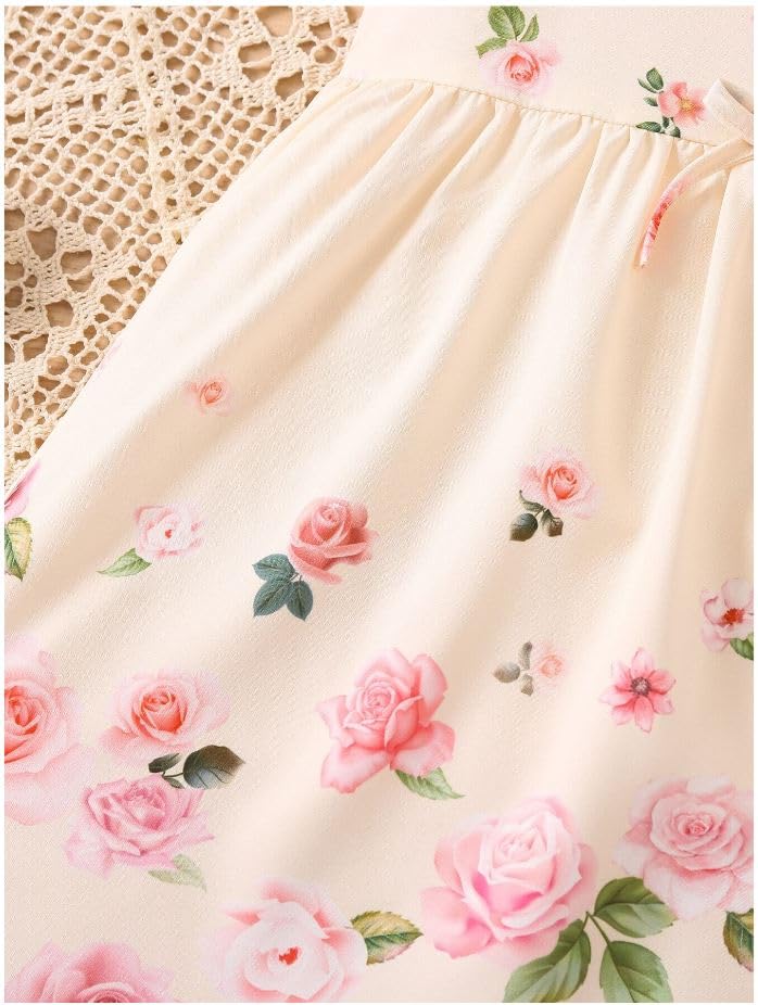 Image of SHRIMATE Apparels Summer Dress for Baby Girl /Frocks for Baby Girl /Baby Frocks Girl Poly Rayon /Casual Dress Short Flutter Sleeve