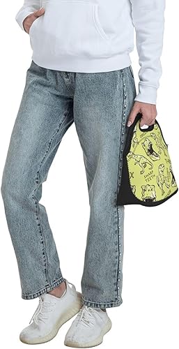 Miniatura 3 de Lonchera reutilizable con diseño de dinosaurios, a prueba de fugas, bolsa de almuerzo portátil para mujeres y hombres, bolsa de mano para el