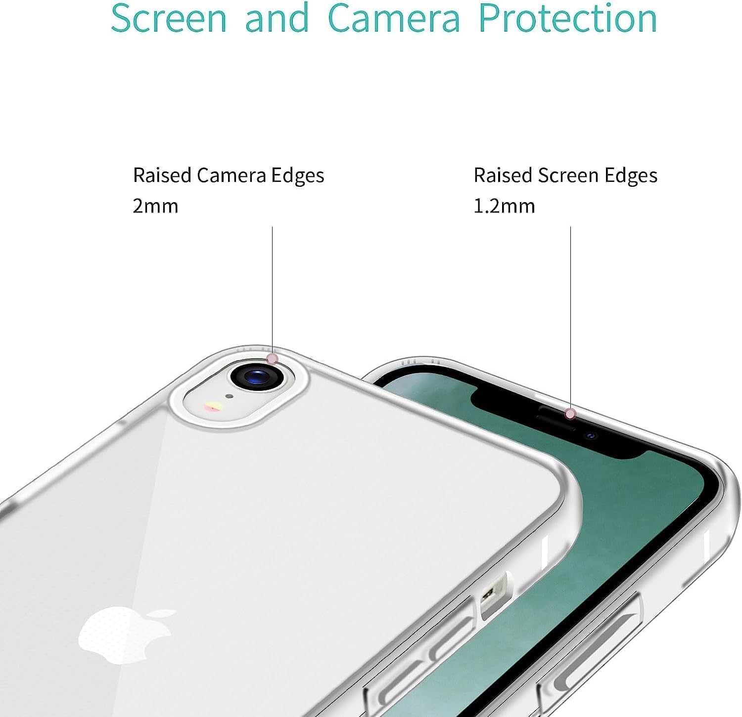 Nupcknn Handyhülle Mit Halskette Für IPhone XR – Transparent, Stoßfest, Mit Umhängbarem Band (1,6 M)