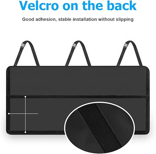 Miniatura 5 de Mandark Organizador de maletero de automóvil, bolsa de almacenamiento colgante para asiento trasero de vehículo de gran capacidad con 9 piezas,