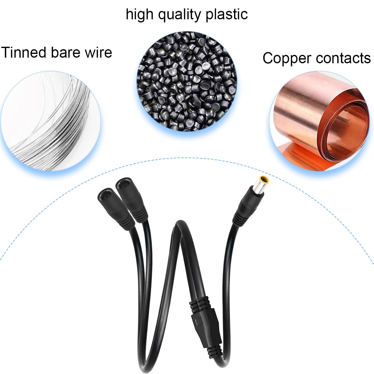 Amazon.co.jp: Xiatiaosann ソーラパネル並列接続用、DC 8mm DC7909