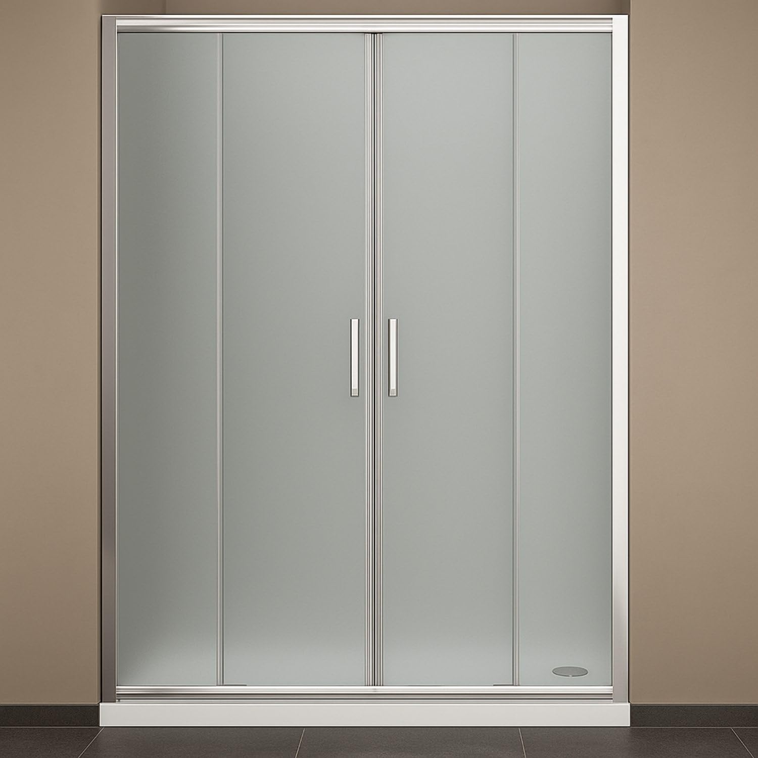 Porta Doccia Scorrevole Slide4 per Box Nicchia Quattro Ante Cristallo Stampato (1, 178-184 x h190 cm)