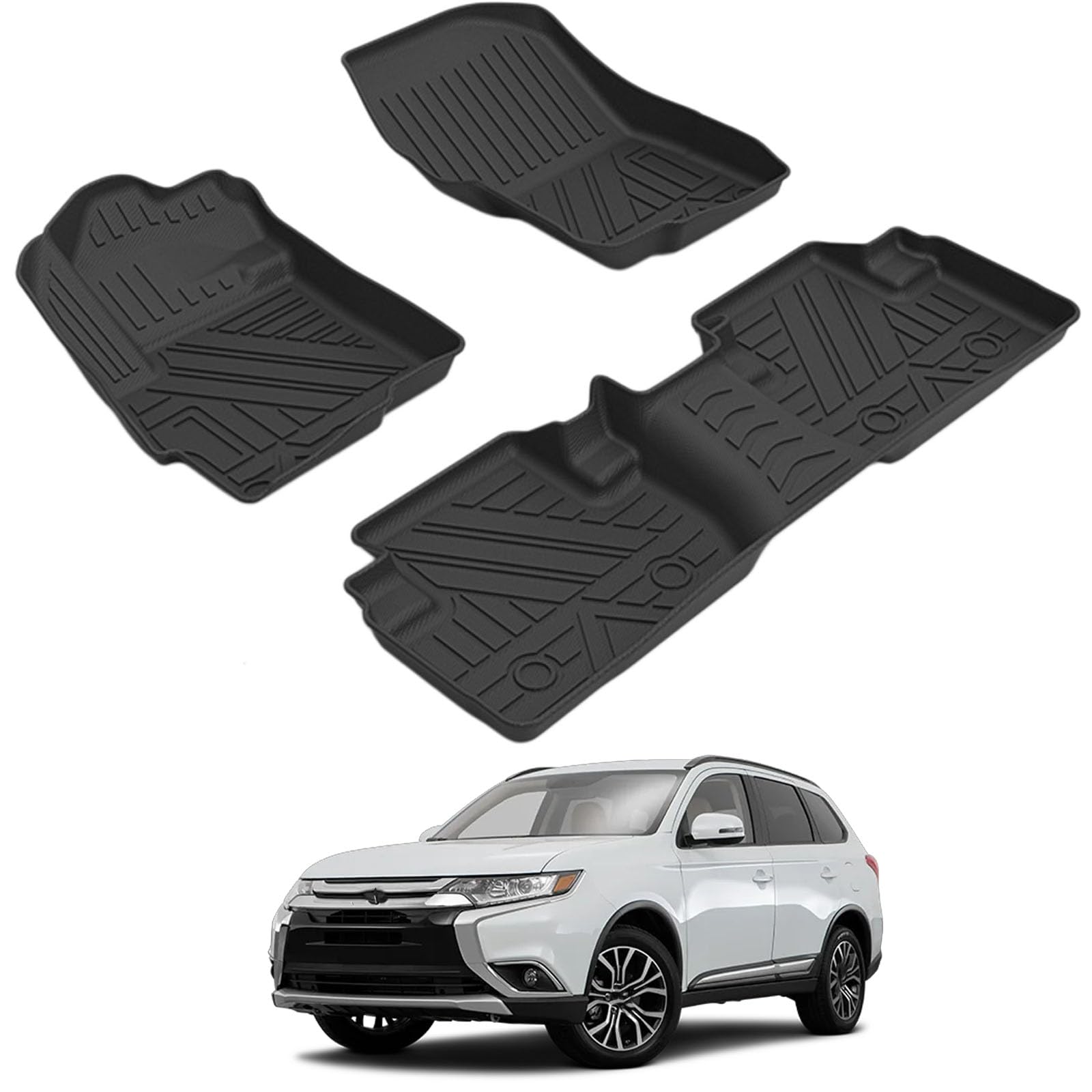 PAPEP Floor Mats for Mitsubishi Outlander 5-seater 2016-2021 RHD