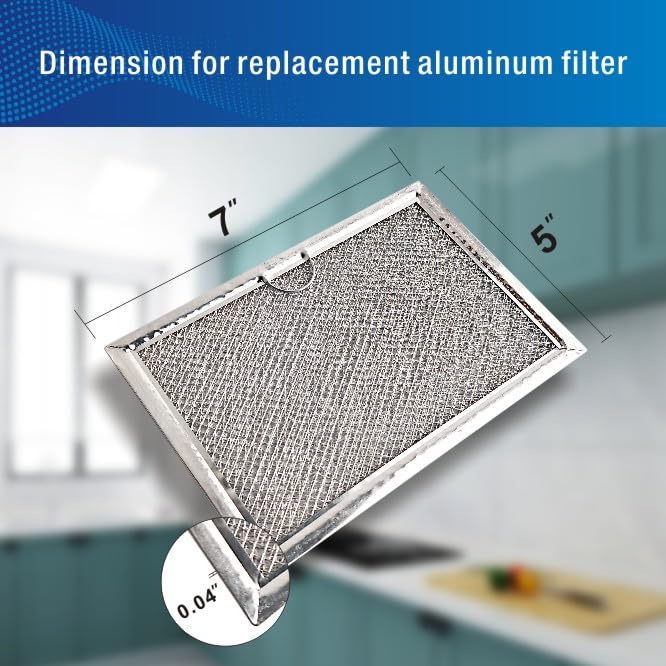 Microwave Filter,Filters for Kitchen Oven,Microwave Aluminum Grease Filter Replacement Fit for GE Model WB06X10608 Size Is 7