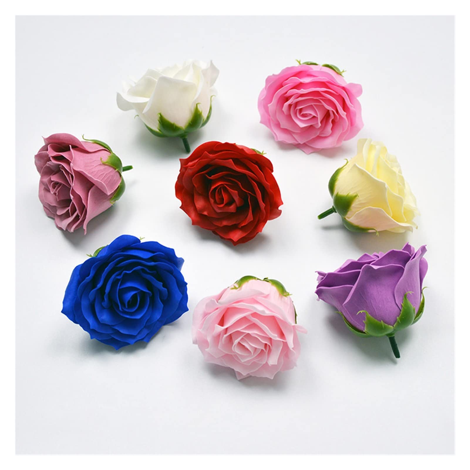 ZZSRJ 2 5pcs Diamètre 7cm Bouquet Artificiel Rose Head DIY Bouquet de décoration de la fête de Mariage de la Saint-Valentin (Color : 01 Wine Red)