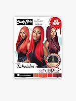 Vista 5 de Sensationnel Shear Muse Empress - Peluca de encaje frontal HD TAKEISHA (color: rojo vino)