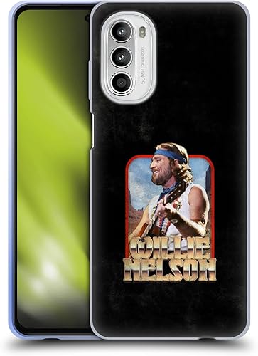 Miniatura 1 de Head Case Designs Officially Licensed Willie Nelson Vintage Grunge Soft Gel Case Compatible with Motorola Moto G52
