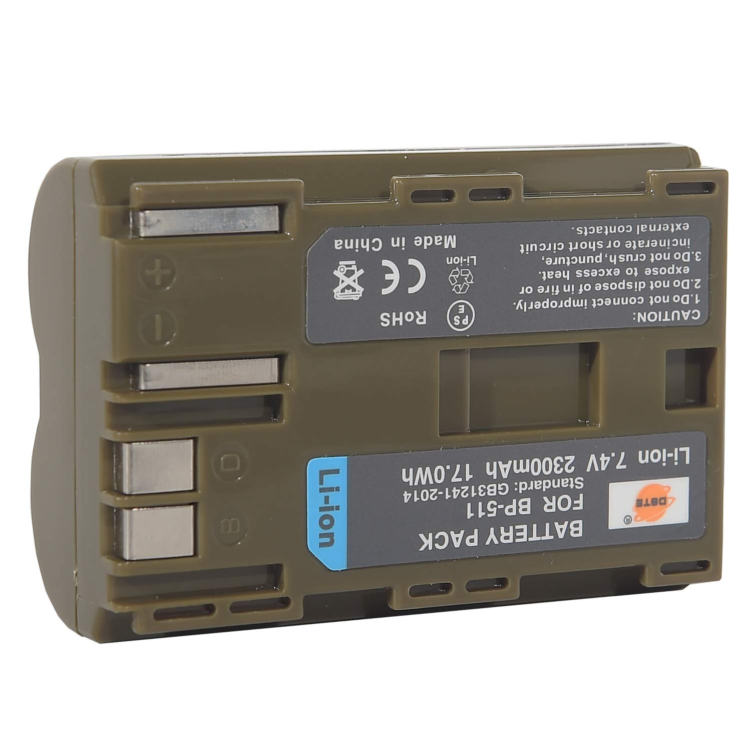 DSTE 2PCS BP-511 BP511 Batterie Compatible avec Canon EOS 300D 5D 10D 20D 30D 40D 50D