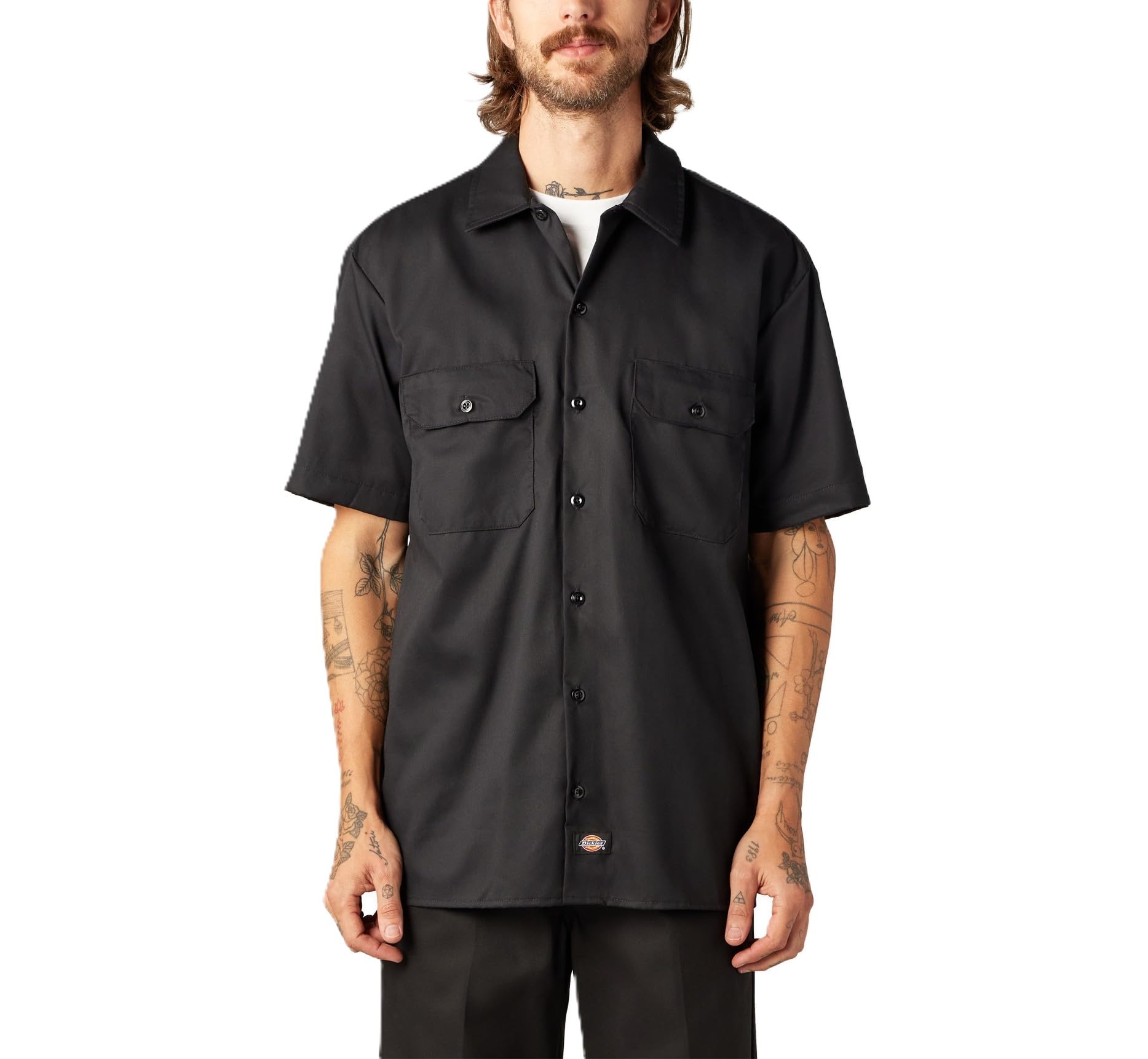 Dickies Men's Flex Relaxed Fit Short Sleeve Work Shirt Flex Relaxed Fit Short Sleeve Work Shirt (Pack of 1)