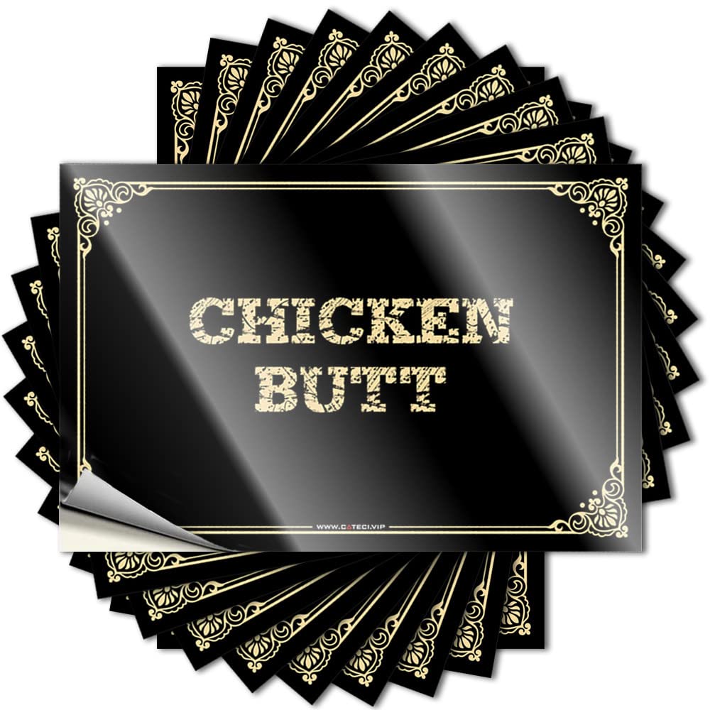 Chicken Butt Encouraging Tattoo | Housewarming Waterproof Vinyl Hat Ideas Removable Decal Peel Stick(6X9CM)