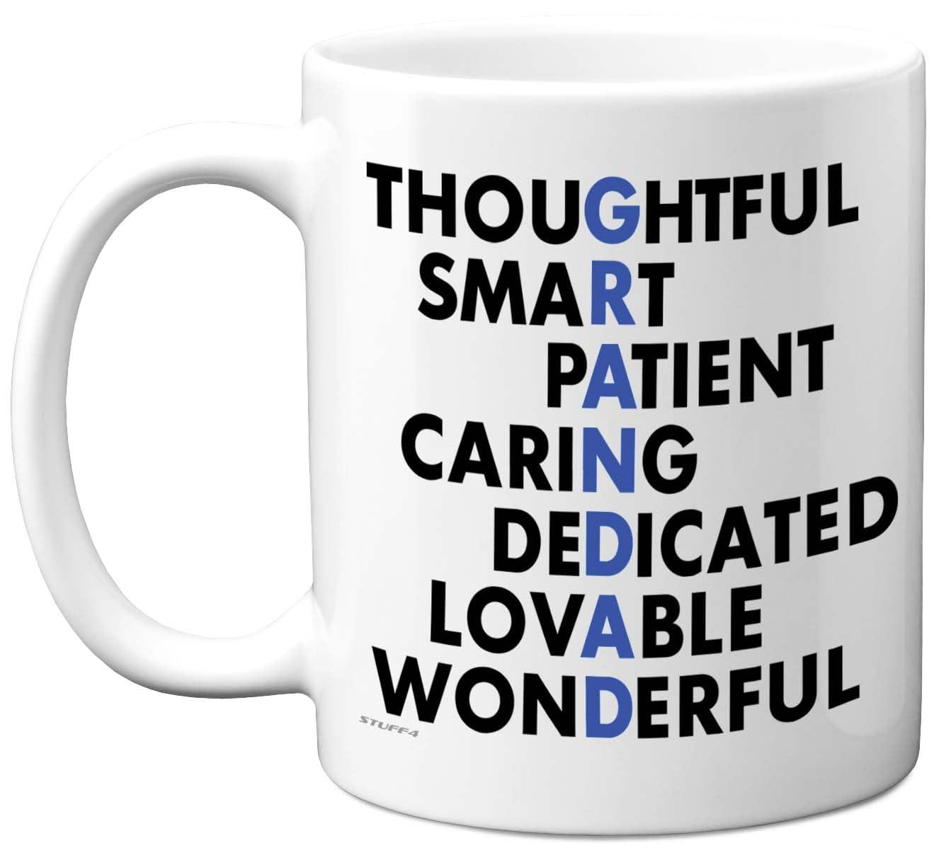 Stuff4 Grandad Gifts - Family Acronym Mug - Happy Birthday Gifts for Grandad from Grandson Granddaughter, Wordplay Birthday Fathers Day Presents, 11oz Ceramic Dishwasher Safe Premium Mugs
