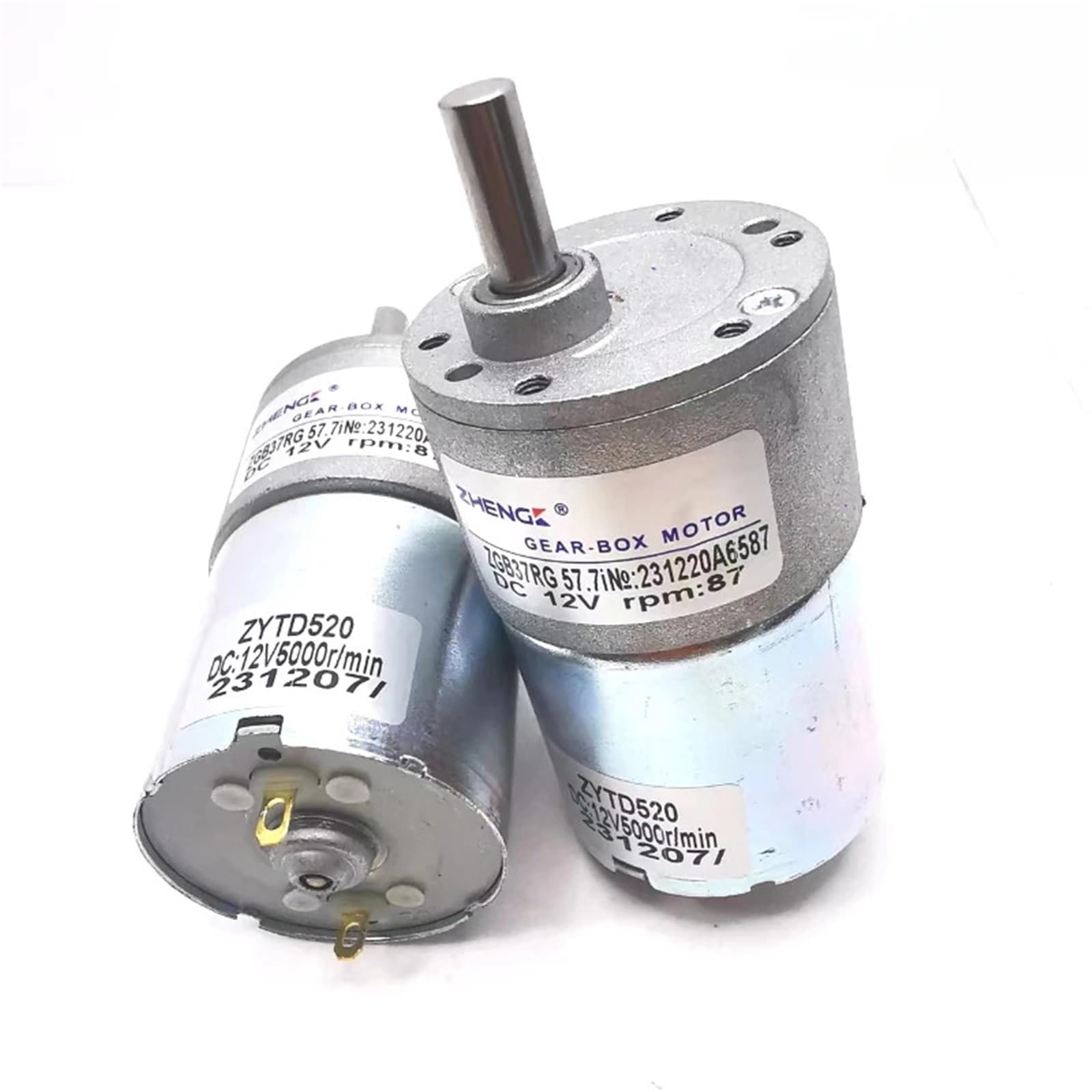 ZGB37RG Silnik prądu stałego 12 V 24 V DC silnik przekładniowy 2,5 obr./min / 5 obr./min / 50 obr./min / 100 obr./min / 150 obr./min / 200 obr./min / 300 obr./min / 550 obr./min wyjście wału