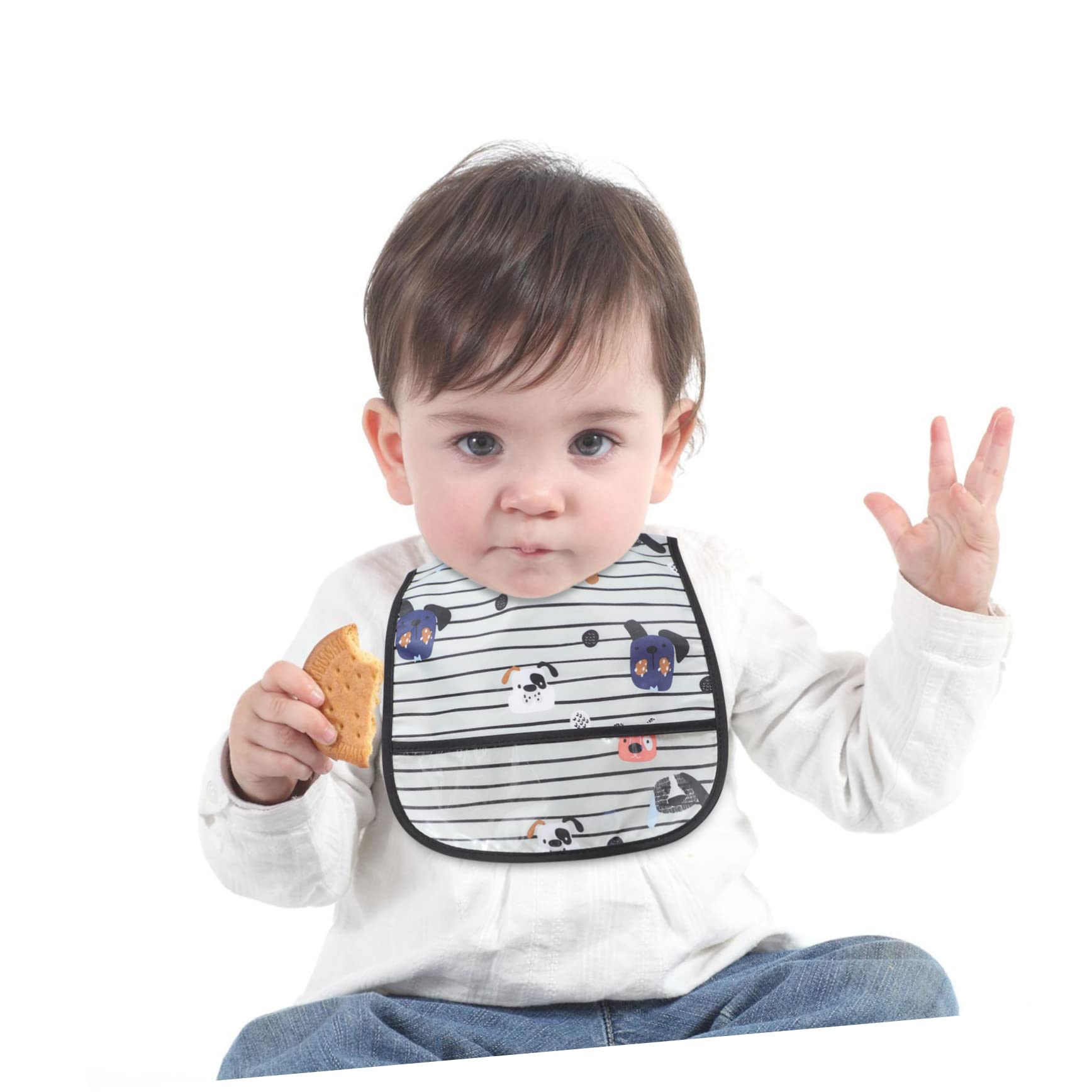 ibasenice 15stücke Teiliges Lätzchen Kleinkinder Spucklätzchen Mit Tiermotiven Und Streifen Für Mahlzeiten Und Spielzeiten Schützt Kleidung Vor Essensresten