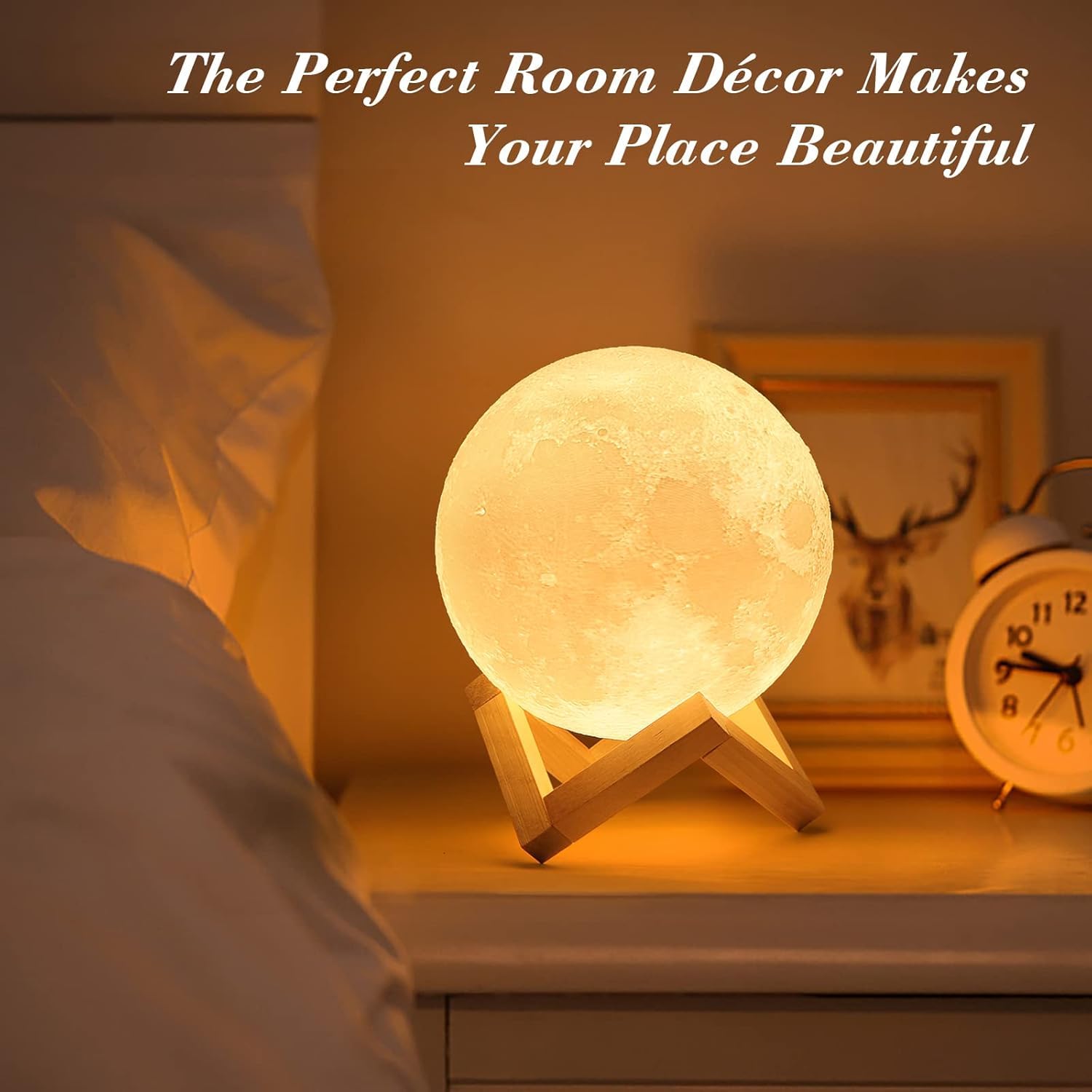 Buy HashWOW® 3D 7 Color Changing Moon Night Rechargeable Night