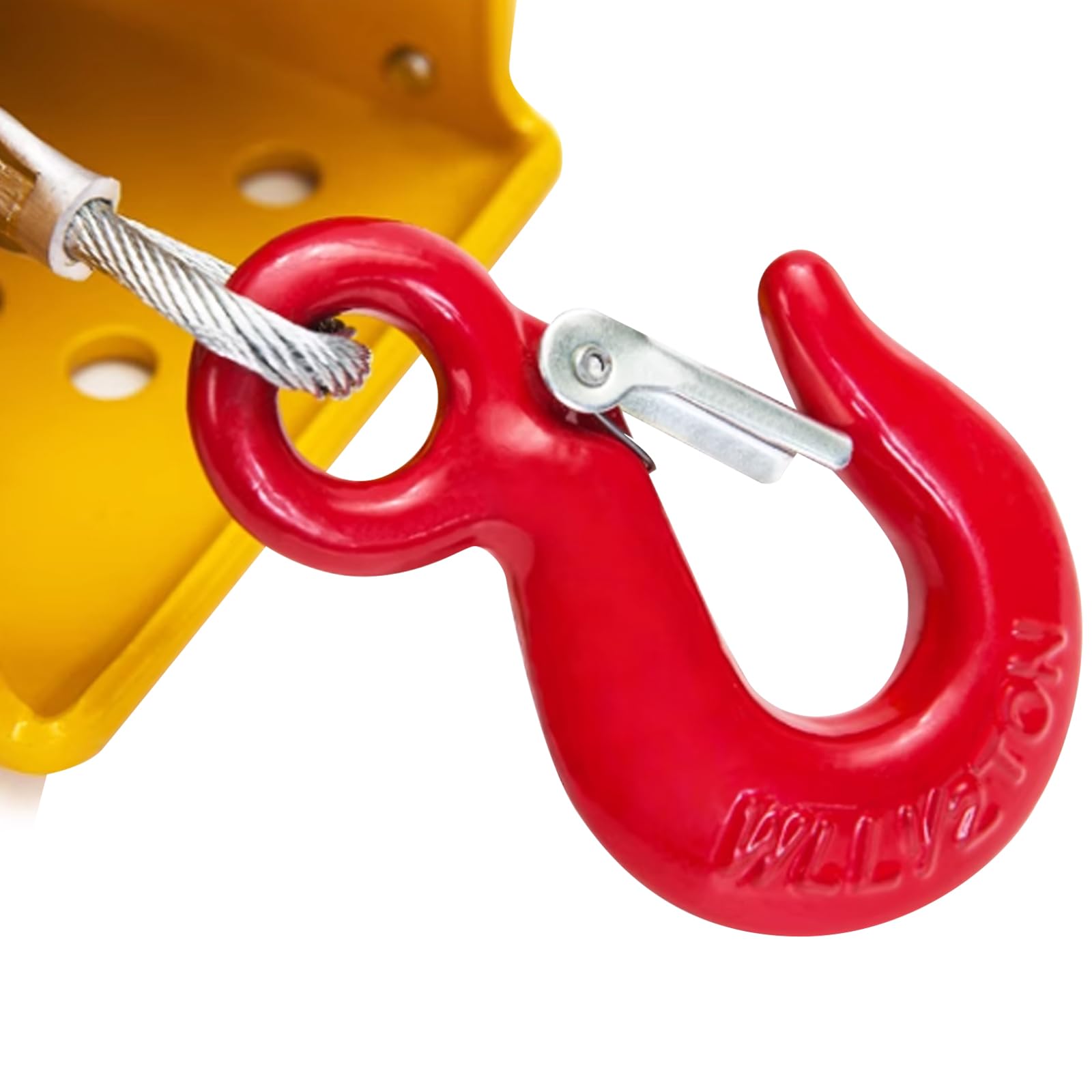Argano manuale resistente con cavo da 20 m, gancio in acciaio legato e linguetta di sicurezza, ideale per trazione e sollevamento barche