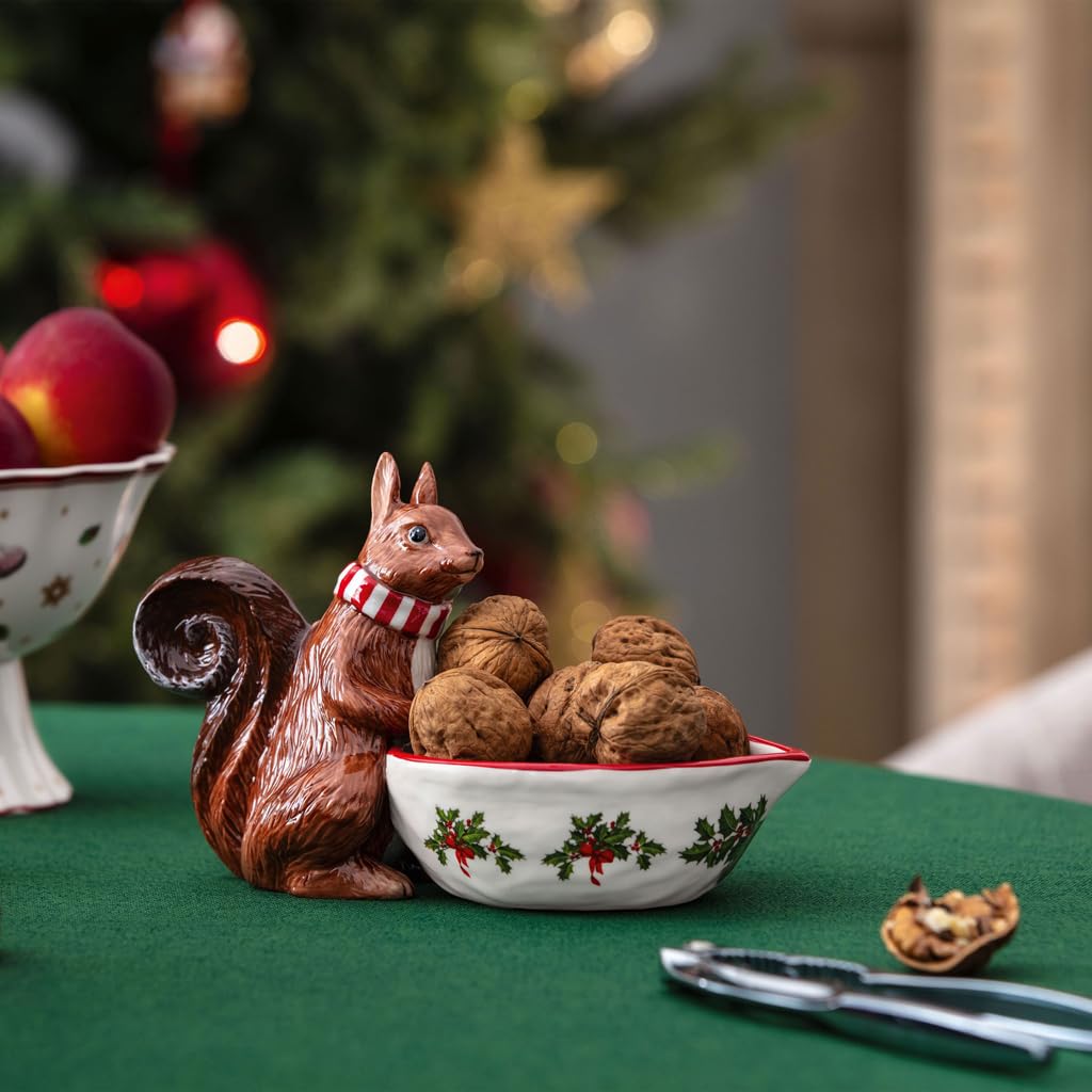 Villeroy & Boch - Toy's Fantasy con motivo scoiattolo, in porcellana, per Natale, multicolore con motivo natalizio