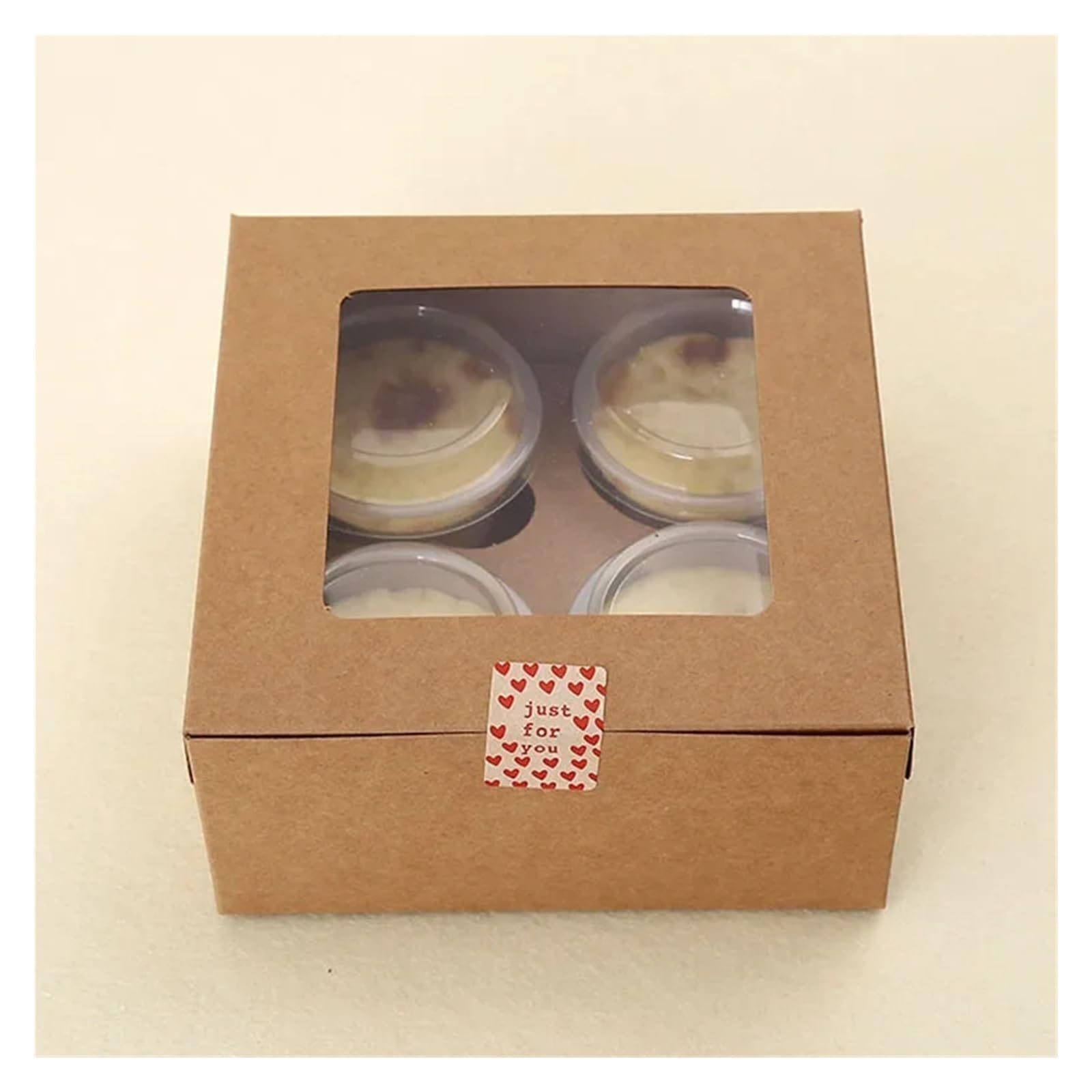 20 Uds. Caja de papel con ventana, cajas for fiestas bebés y bodas, for pasteles magdalenas, embalaje alimentos for cupcakes