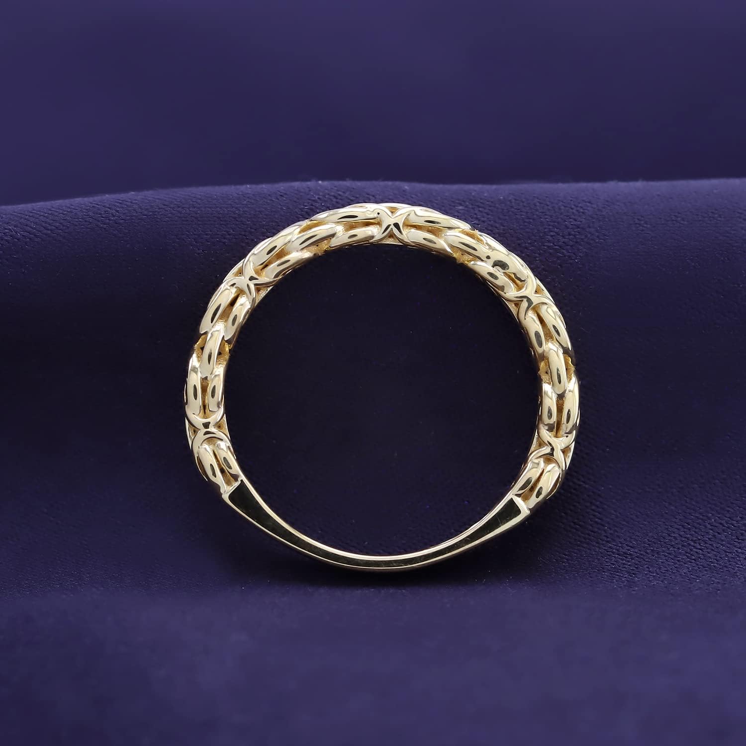 AFFY 14k Gold Over Sterling Silver Byzantine Ring Jewelry For Engagement Wedding Anniversary