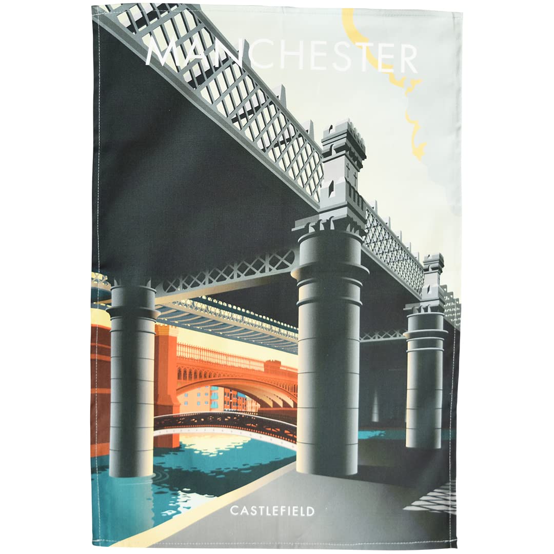 Town Towels Red Manchester - Castlefield Tea Towel