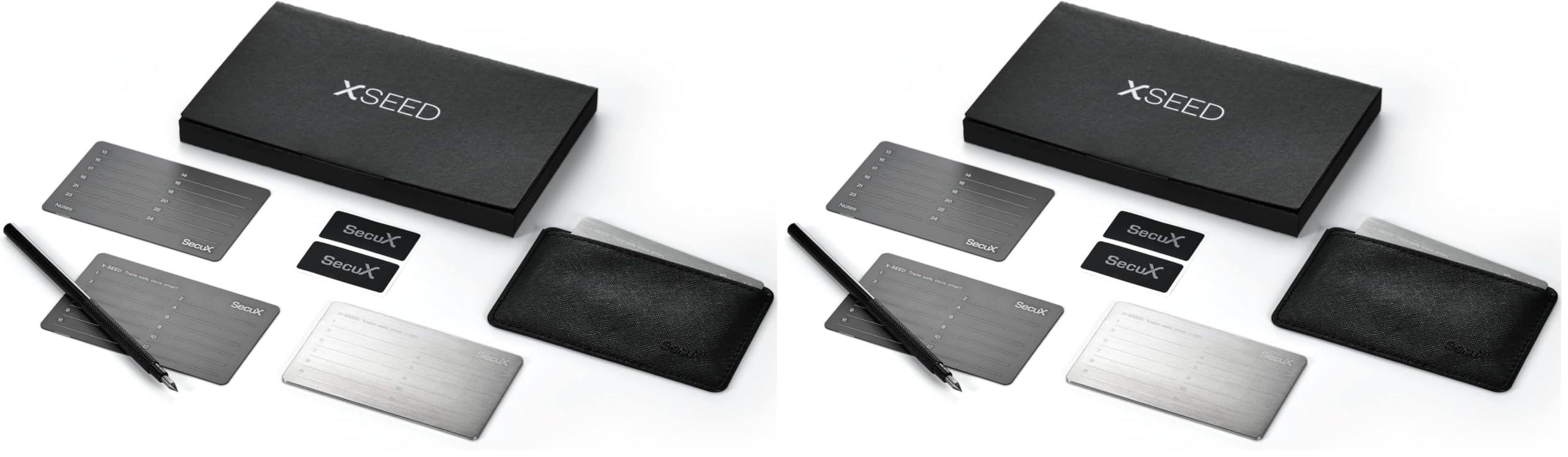 SecuX – XSEED - Sichere Bitcoin Wallet Crypto Seed Storage Stahlplatte - Kompatibel mit SecuX, Ledger Hardware Wallets (Packung mit 2)