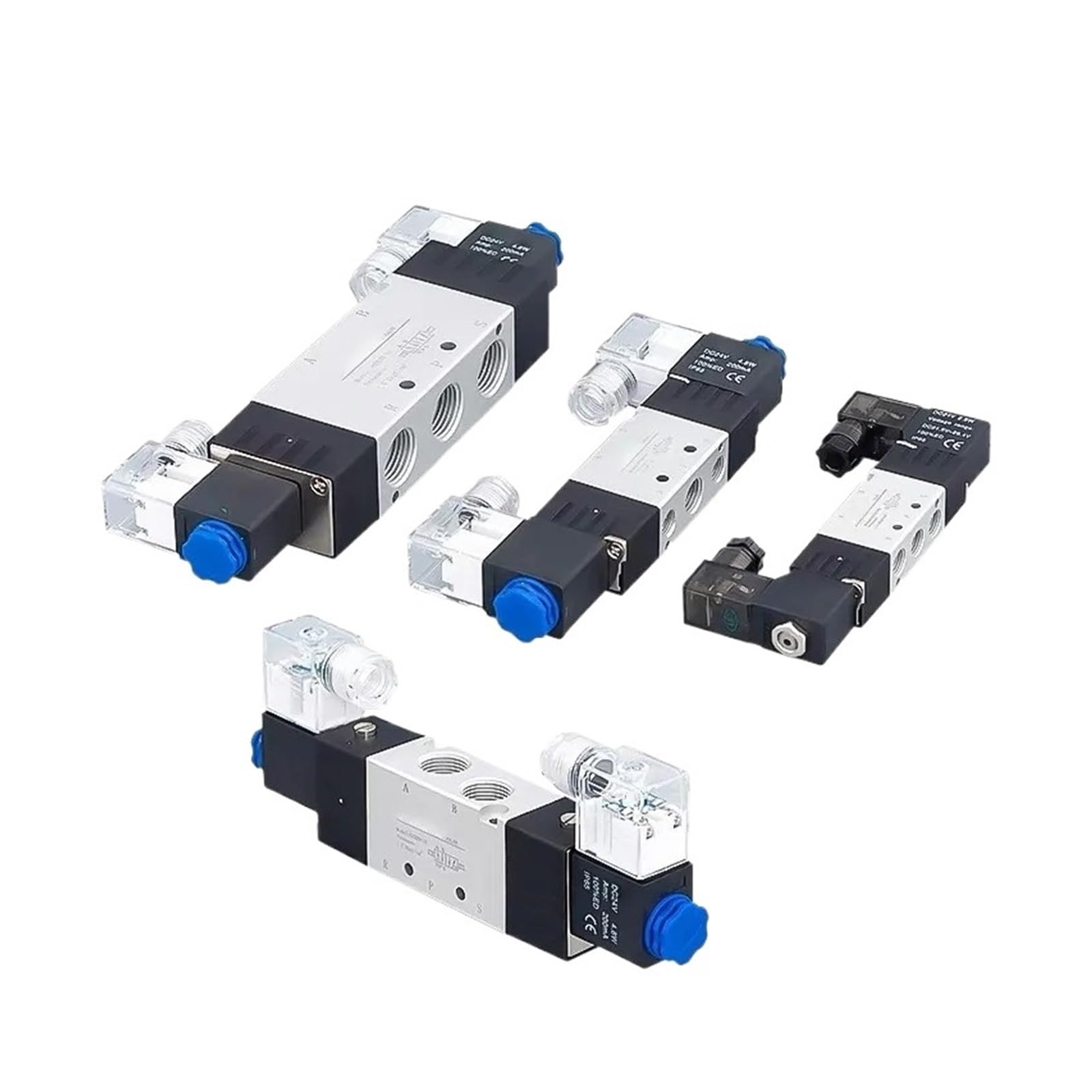 Électrovanne 4V330C-08 DC12V avec corps en alliage haute précision